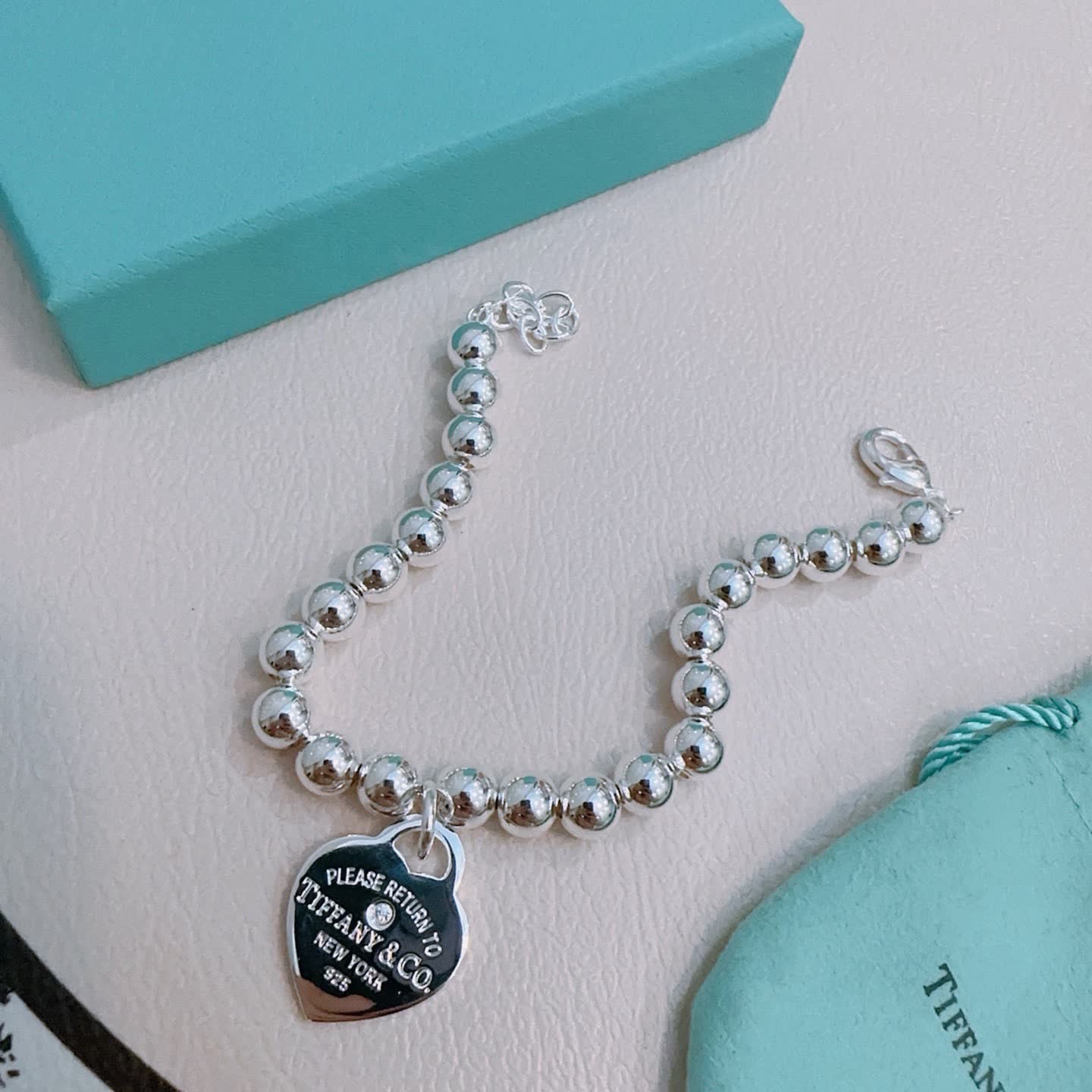 Tiffany & Co. Return to Tiffany Silver Bead Bracelet